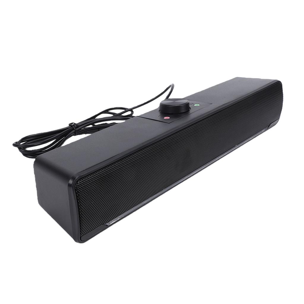 Computer Speaker Bluetooth 5.0 USB Powered HiFi Stereo Desktop Speaker with Dynamic RGB Lighting Rotary Knob Volume