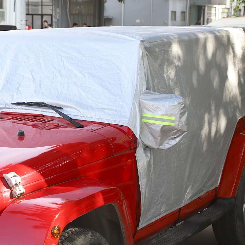 Wodoodporna osłona przeciwsłoneczna na przednią szybę na każdą pogodę pasuje do Jeep Wrangler JK dla Wrangler JL wersja 4-drzwiowa 2007-2023 akcesoria zewnętrzne