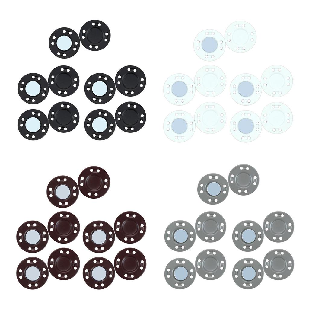 10 Pairs of Magnetic Button Fasteners Snaps Sewing Pants Closure for Bag DIY