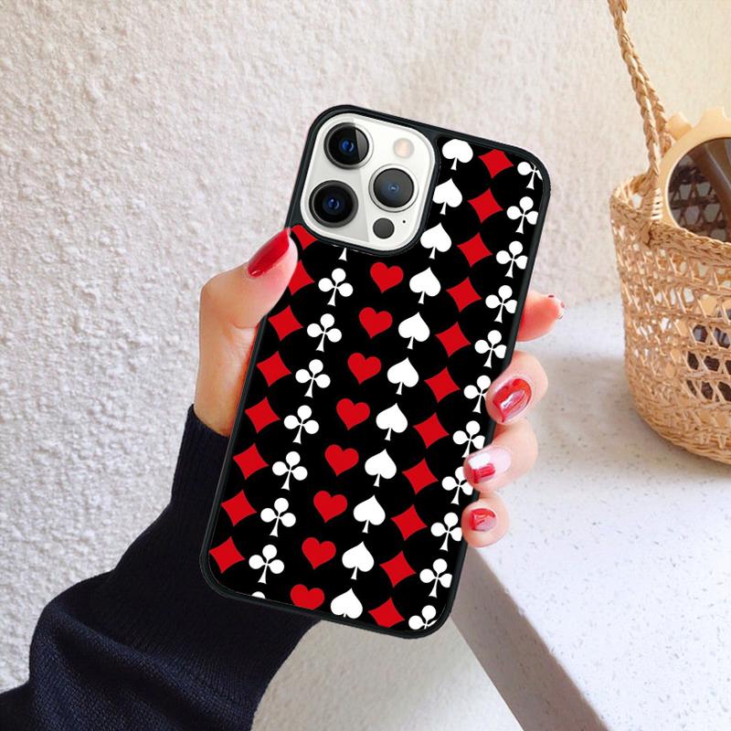 Playing Cards Suit Symbols Phone Case for iPhone 17 Air 16 Coque 15 14 12 13 PLUS 11 PRO MAX Back Cover Fundas Shell