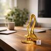 Kissing Duck Pair Showpiece for Home Decor Golden Metal Duck Couple Statue Decorative Table Accent for Living Room Office Desk Bedroom