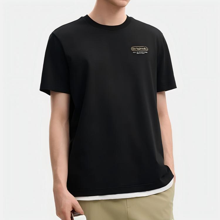FILA Original Simple Casual Comfortable Round Neck T-Shirt Men tops F11M639104F-BK