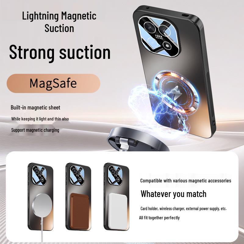 iQOO 15 Lightning Series Magnetic Phone Case with Charging Lens Film, Full Coverage Protection In New Style