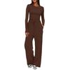 Nivea Women's Casual Long Sleeve Top and Wide Leg Pants Set in Multiple Colors