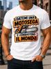 Datemi Una Motosega Orange Graphic Chainsaw Illustration Italian Conquer The World Work Humor Unisex All Tshirt