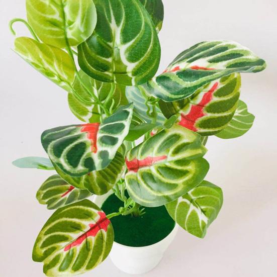 Potted Plant Lifelike Artificial Bonsai Desktop Decor Fake Green Plant for Home Display