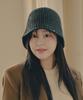 ULUK Lucida Black Label Winter Grid Knitting Bucket Hat_Charcoal