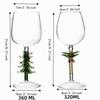 360 ML Weihnachtsbaum Trinkkelch 3D Highball-Glas Kreatives Hohes Stielglas Party
