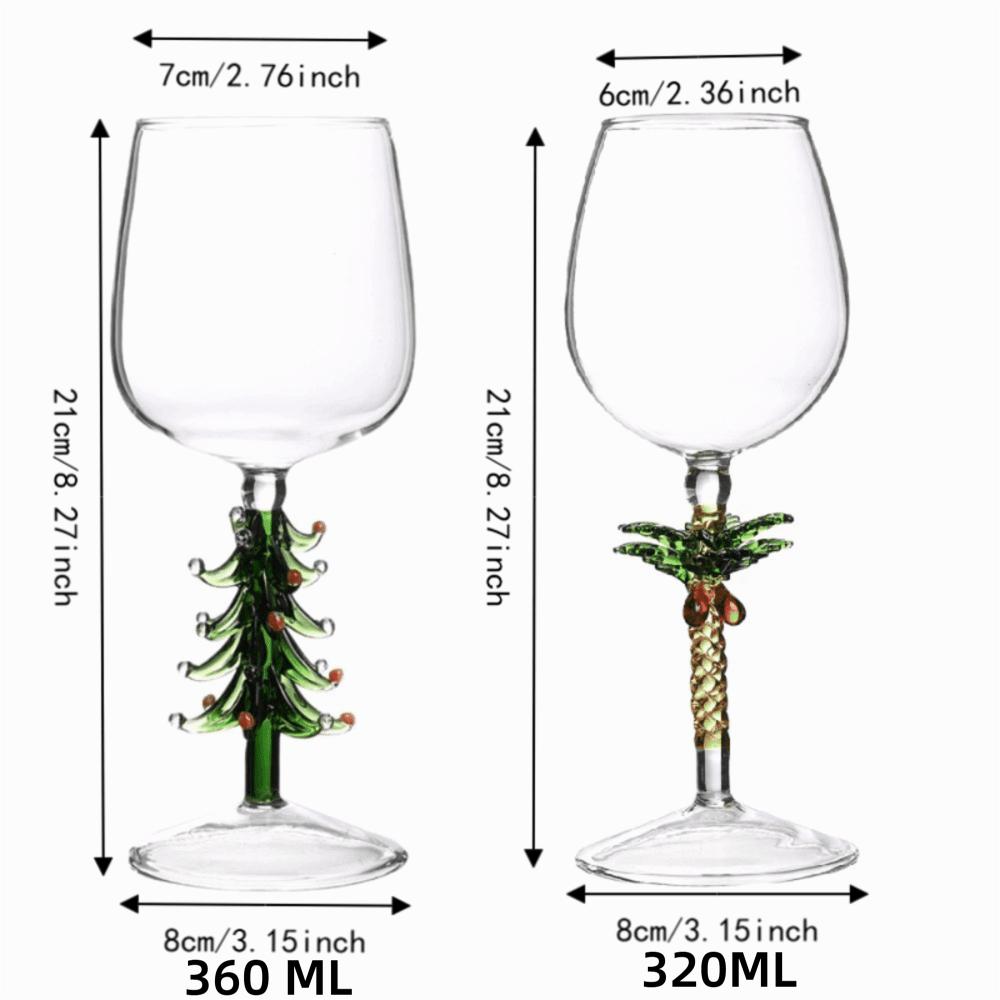 360 ML Weihnachtsbaum Trinkkelch 3D Highball-Glas Kreatives Hohes Stielglas Party