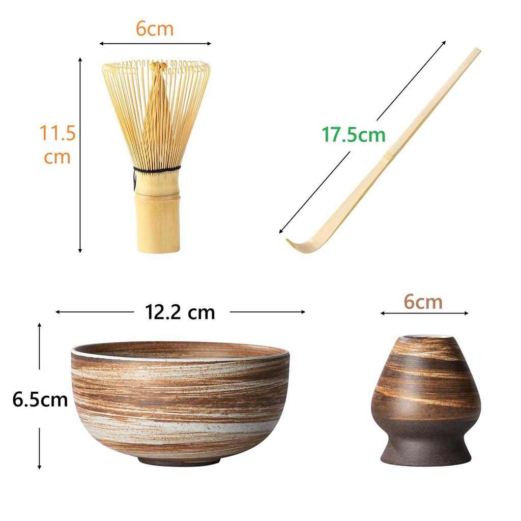Tea Ceremony Set, Tea Utensils, Matcha Utensils, Matcha Tea Ceremony, Tea Bowl, Tea Whisk Stand, Tea Whisk (100-piece Set), Tea Scoop, Bowl-shaped