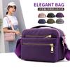 Women's Bag Single Shoulder Crossbody Small Bag New Multi-zipper Anti-splashing Nylon Double Shoulder Women's Square Bag