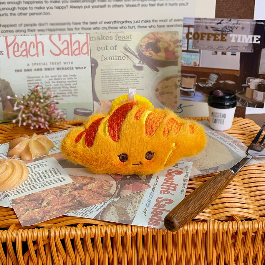 Creative Food Plush Pendant: Cake, Baguette, Croissant Doll - Fun Graduation Gift