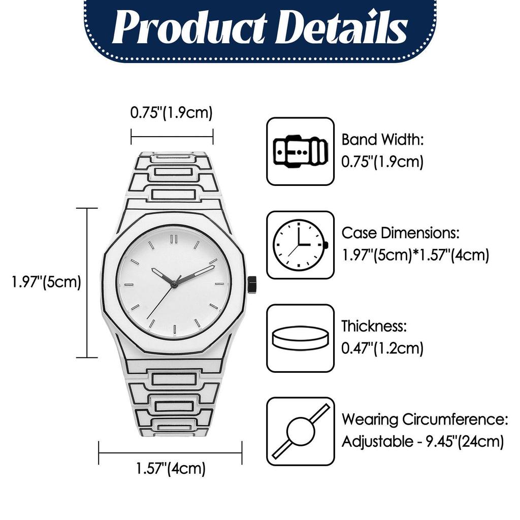 Men's Stylish, Stylish, Waterproof, Resin Strap Analog Quartz Watch with Octagonal Design - Perfect Gift for Birthdays, Anniversaries, Christmas, and