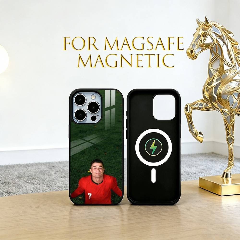 Cristiano Ronaldo Phone Case For iPhone17,16,15,14,13,12,11 Plus,Pro Magnetic with Magsafe Wireless Charging