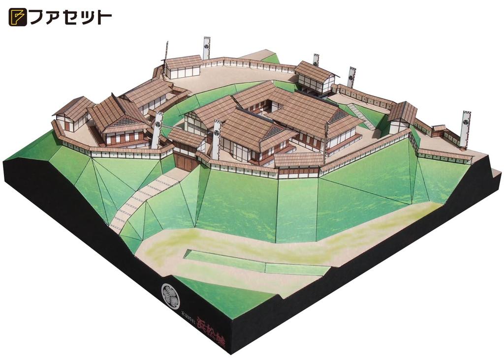 Papierowy model serii słynnych japońskich zamków - Reprodukcja zamku Hamamatsu z epoki Ieyasu [Fasada] 1/300