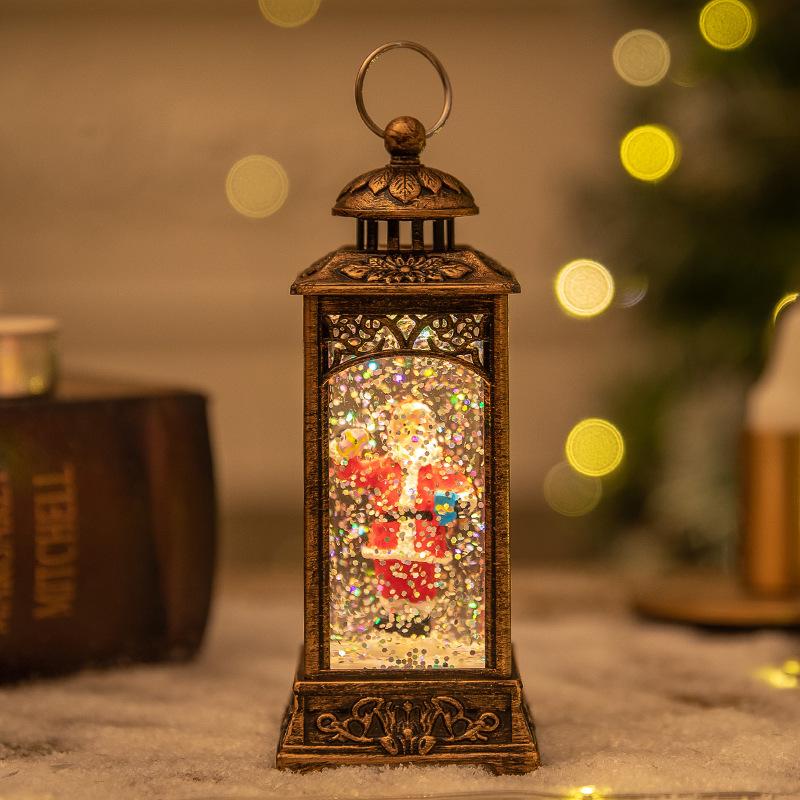 Christmas Santa Claus Crystal Lantern & Ornament