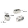 Stainless Steel Closed Figure-eight Buckle Double Hole Locating Bead Braided Leather Rope Assembly Handmade Jewelry Findings
