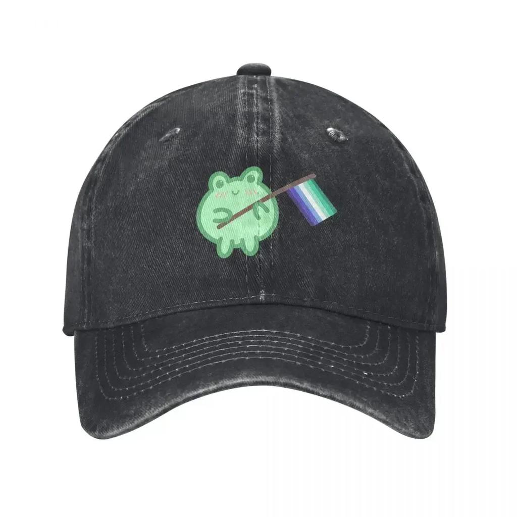 Froggy Pride MLM Pride Flag Baseball Cap Visor black GentleUnisex Hat Unisexs Hats Womens