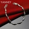 925 Sterling Silver 8-inch Exquisite Teardrop Bracelet for Women, Fashionable Wedding Accessories, Party Jewelry