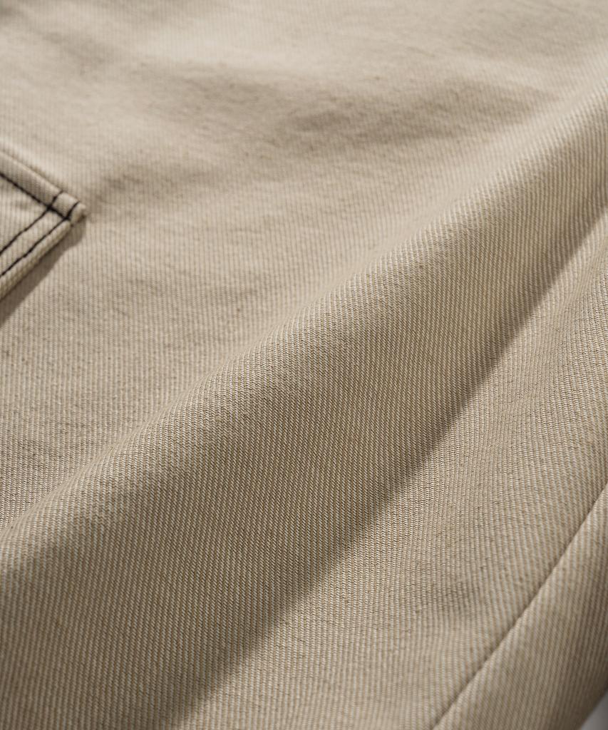 VASTIC Wide Cargo Denim Bermuda Pants_Beige