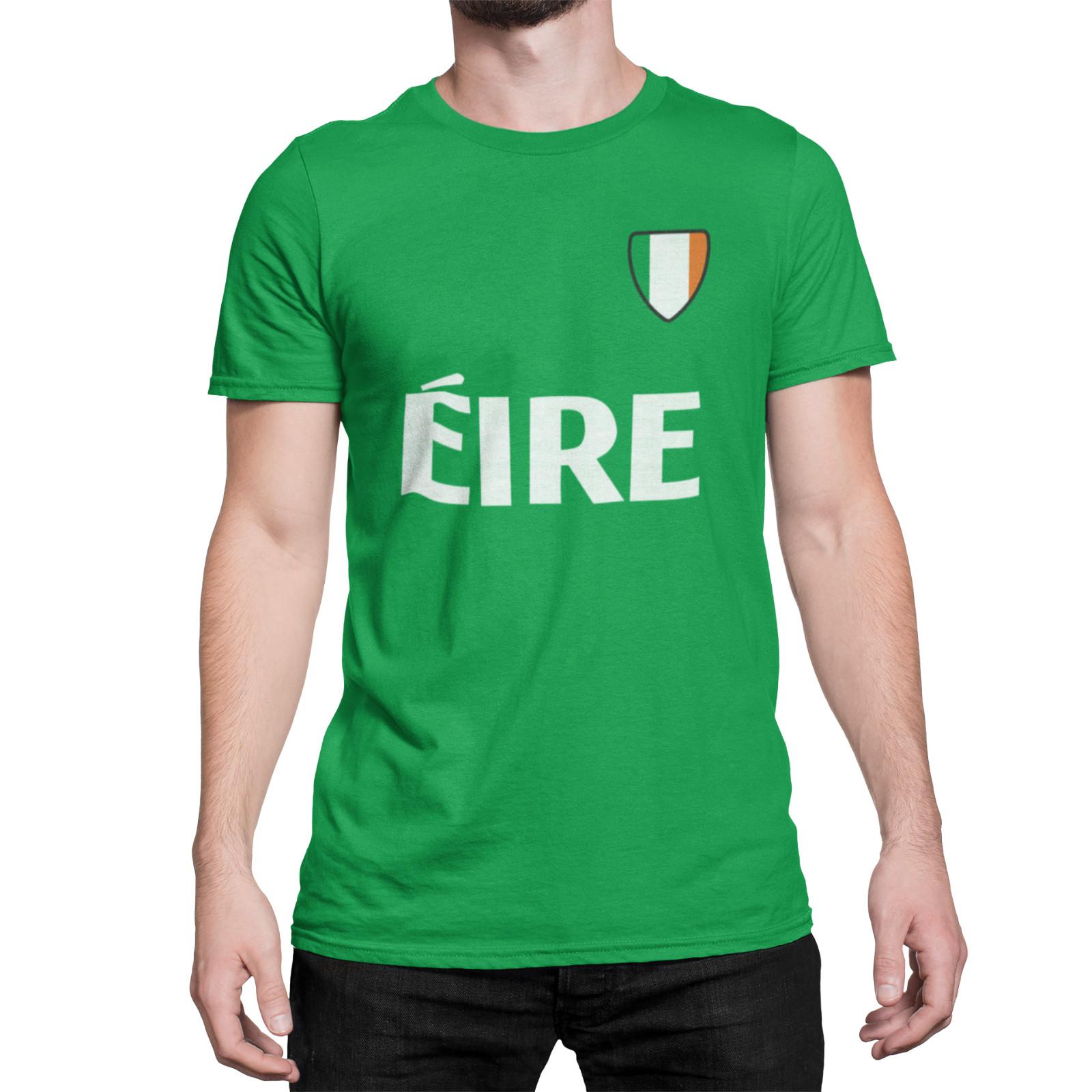 EIRE IRELAND Mens Cotton T-Shirt Country Name Football Sports S разноцветный