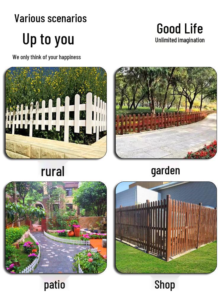 Outdoor Garden Decorative Wooden Picket Fence for Yard and Flower Beds