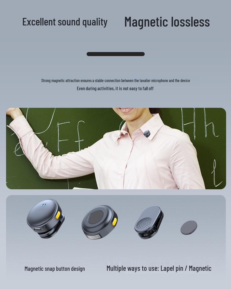 Q8 Wireless Lavalier Microphone Set: Clip-on Mic for Mobile Live Streaming with Sound Knob and One-to-Two Mic Feature.
