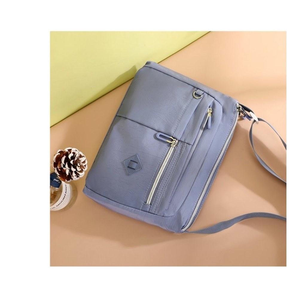 Women Multi Pocket Large Capacity Nylon Crossbody Bag with Adjustable Strap for Daily Commute
