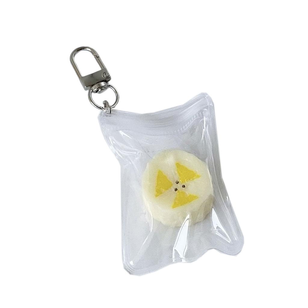 Stylish Banana Keychain Kawaii Fruit Design Durable Alloy Charm For Girls Women Fashion Accessories
