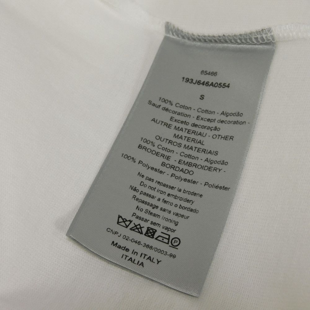 Used 10656 Logo Patch Crew Neck 193J646A0554 7829 S Green FS Stamp Unused Kenny Scharf White Men's from Japan AUTHENTIC