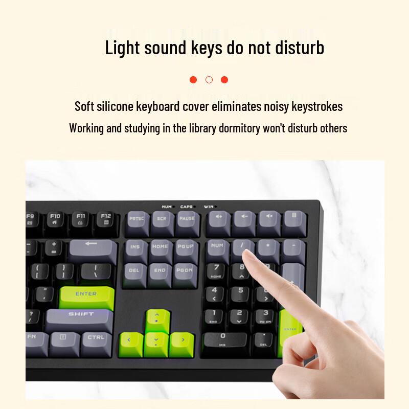 Aigo FG108 108-Key Full-Size Mechanical Feel Wired Keyboard