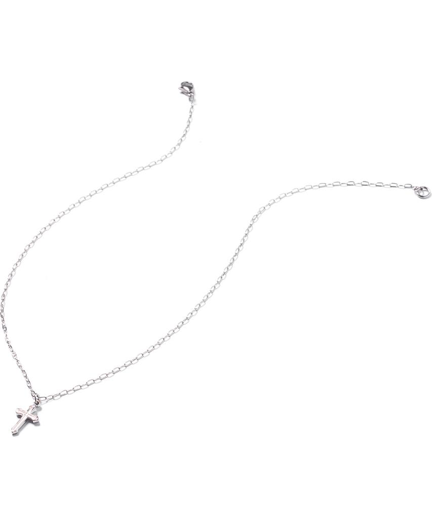 Jbans Classic Embossed Cross Pendant 04 Chain Necklace (C2601-An1011_Sv)