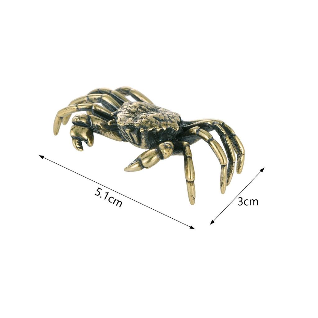Brass Crab Figurine Animal Ornament Collectable Home Or Office Home Decor Small Animal Statue