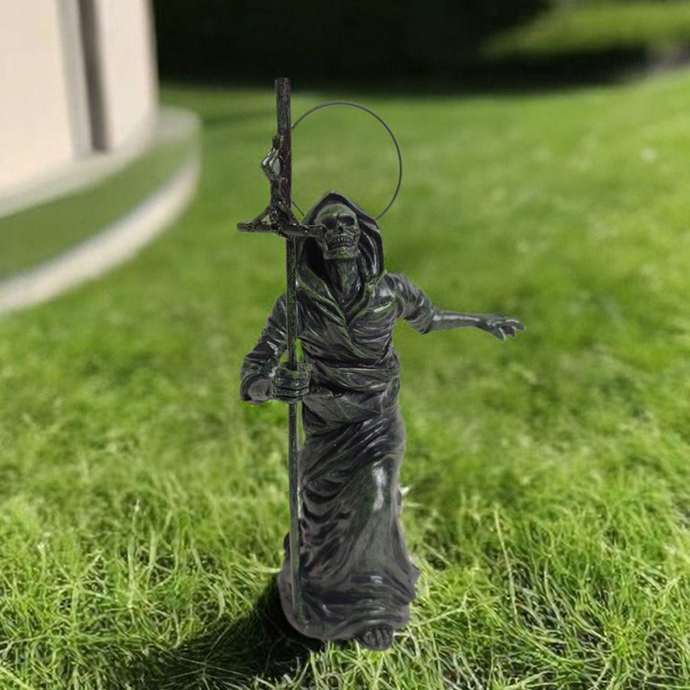 1 Set Crafts Black Skeleton Sculpture Handmade Resin Skeleton Ornaments  Party