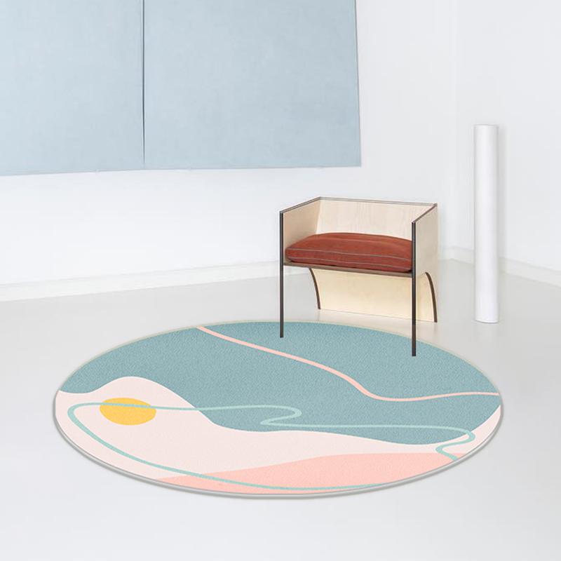 Heimdekoration in mädchenhaften runden Teppichen, Schlafzimmerdekoration, Teppiche, Stühle, Wohnzimmer, Teppiche, Wohnzimmer, Küche, rutschfeste Matten, Alfombra