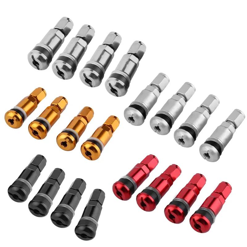 4pcs Universal Metal Car Motorcycle Tubeless Wheel Tyre Valve Stems Caps Aluminum Alloy Tire Air Valve Stems Valve Stems & Caps