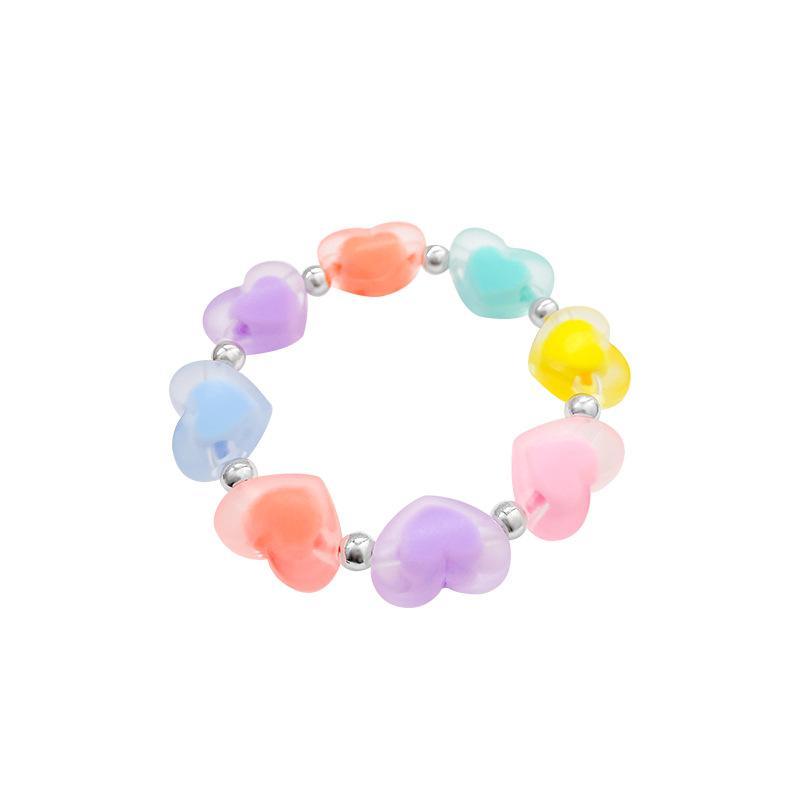 Dopamin Bonbonfarbe Liebe Perlenarmband Damen Ins-Stil Süßes Armband Spice Girl Gleicher Schmuck