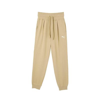 Logo Design High Waist Casual Pants Women Bottoms Camel 679595-84