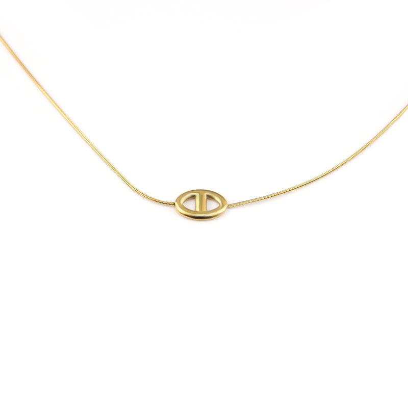 Stainless Steel Titanium Steel Necklace Women'S East Gate Light Luxury Niche Versatile Snake Bone Chain