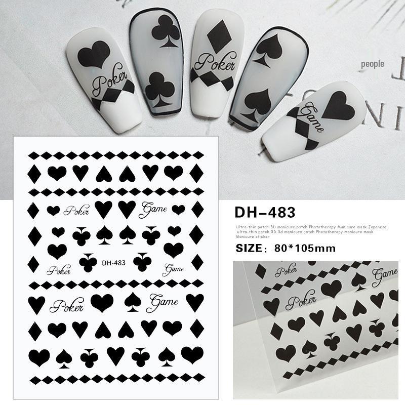 Redanco 3D Hot-Selling Nail Stickers: Adhesive Decals Ornaments (DH-483)