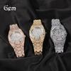 Full Diamond Arabic Dial Men's Watch Hip Hop Fashion Gold Large Dial Quartz Watch Tide