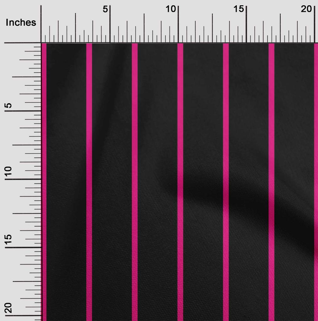 oneOone Cotton Flex Baby Pink Fabric Pin Stripe Dress Material Fabric Print Fabric By The Yard 40 Inch