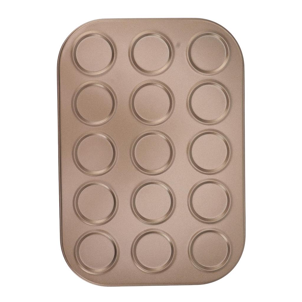 Muffin Top Pan Macaron Bakeware Pan Muffin Tray Baking Mold Carbon Steel Bakeware for Oven Baking Gold