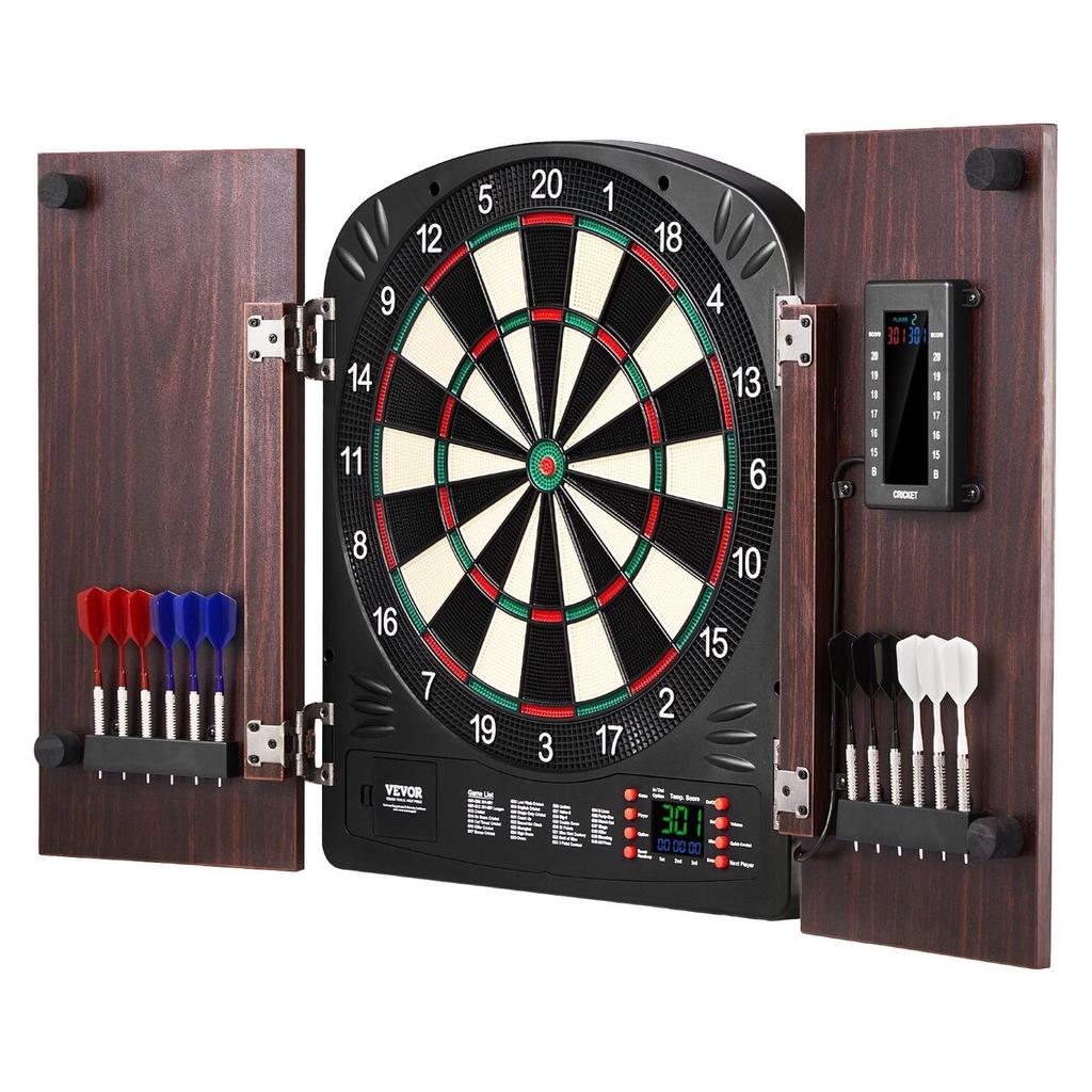 Dartboard and Cabinet Set Complete with All Accessories Easy Assembly