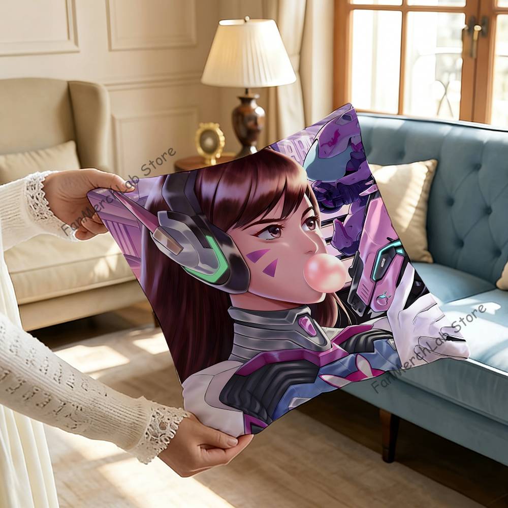 Pop Game OOverwatchS Pillowcase Pillowslip Cushion Plush Boys Girls Cartoon Anime Kawaii Decoration Kids Birthday Cute Gifts