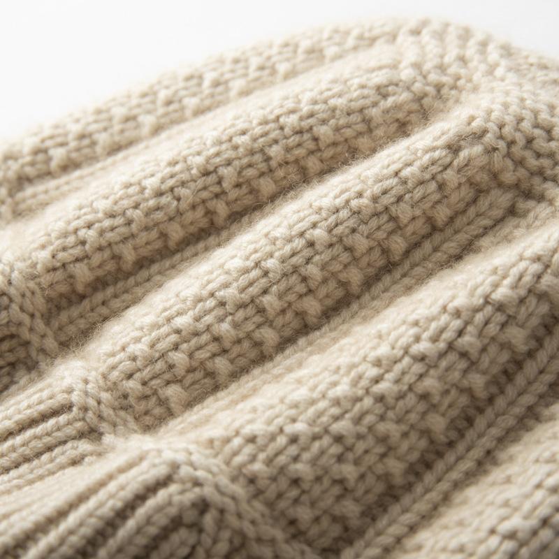 Thickened Cashmere Hat Women's Color Matching Twisted Bucket Hat Thermal Ear Protection Hat Head Hat Bucket Hat Knitted Hat Cross