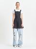Tuomio Apron-Like Mini Dress [Charcoal]