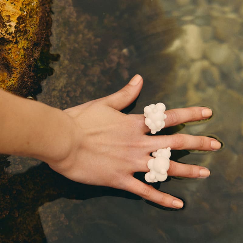 lowool White dew ring