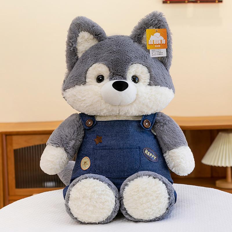 

Running fox doll husky dog throw pillow soothes doll sleeps with rag doll plush toy gift woman 36cm