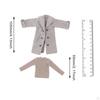 1/12 Male Action Figure Clothes Overcoat Costume Miniature with Long Sleeve Backing Shirt